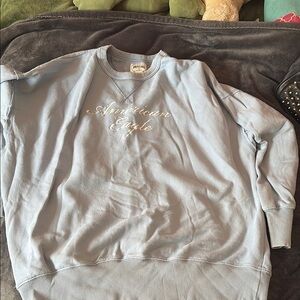 American Eagle Light Blue Sweatshirt